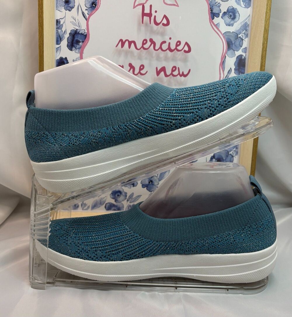 FitFlop Uberknit Ballerina deep teal / blue-greenSlip-On Flats Women’s 9